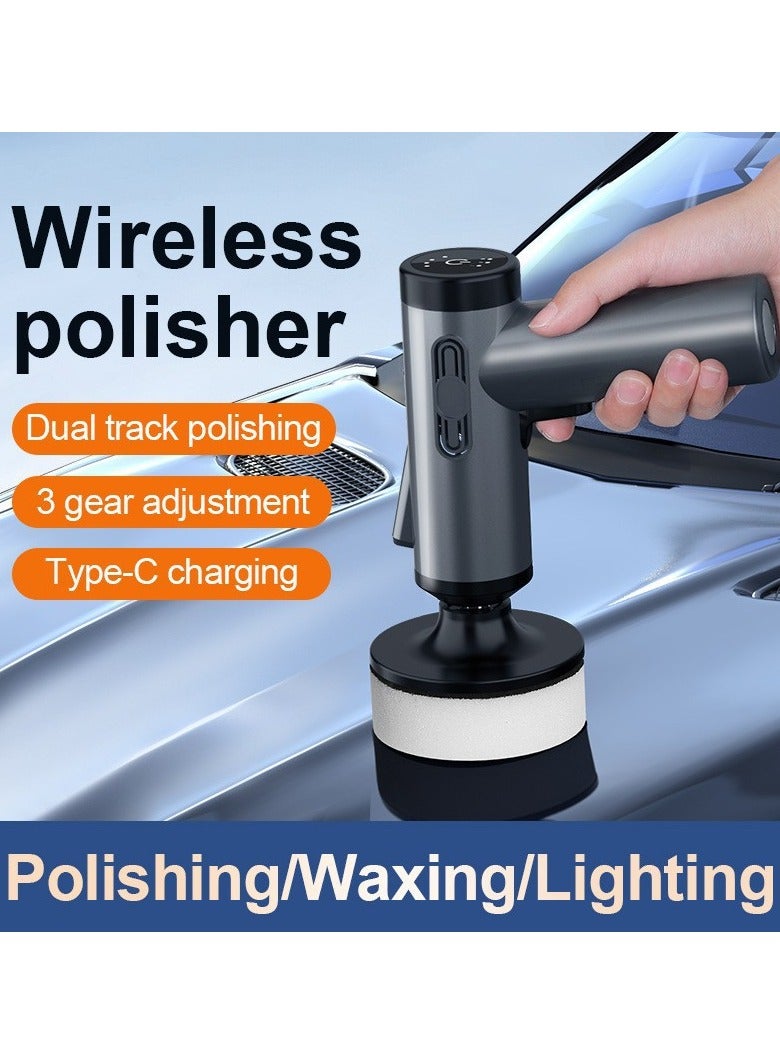 عام **آلة تلميع وشمع السيارات - شحن عبر USB، رؤوس قابلة للتبديل متعددة، ملمع سيارات يدوي محمول لشمع وتنظيف جسم السيارة** - Image 2